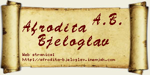 Afrodita Bjeloglav vizit kartica